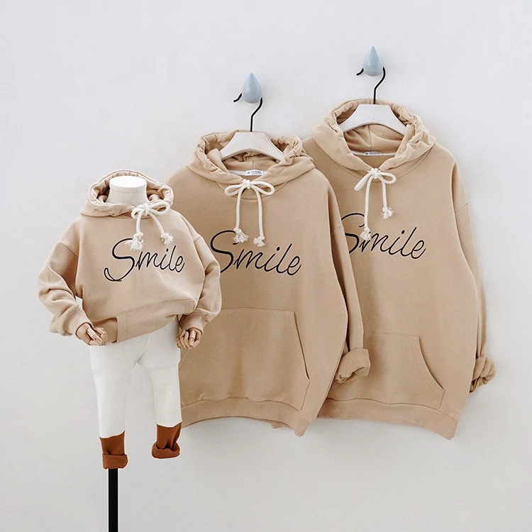 SADI new style family matching outfits spring autumn embroidery hoodies sweatshirts mom and kid fashion clothing