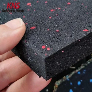 Safety shock absorption noise reduction rubber floor tile indoor environmentally friendly Non toxic gym rubber floor mat