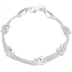 SAY 925 Silver Jewelry TOP Bracelets silver plated Fashion jewelry women's jewelry bracelet Best quality AB172