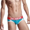 Seobean 92 Cotton Boxer Briefs High quality Solid Underwear men plus size sexy men casual underwear 30111