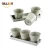 Import Set Of 3 Succulent Removeable Flower Planter Holder Metal Pot Tray With Emboss from China