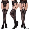 Sexy lace sling transparent stocking black sexy fishing net stockings with non-slip garter belt
