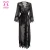 Import Sexy Long and Short Black Wedding Lace Robe With Lace Trim Bathrobe Sleepwear With Belt Applique chiffon Robe customized from China