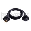 Ship-to-Shore Vinyl Jacketed Cable Set with High Intensity LED Power-On Indicator, 10 AWG, 30 Amps, 50 Length, White