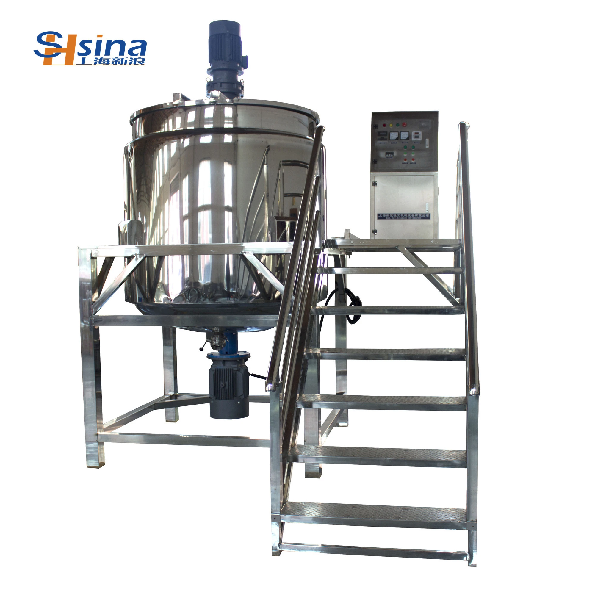 SHSINA liquid chemical mixers shower gel mixer equipment price of liquid soap making machine with high quality