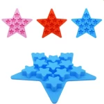 Silicone Multipurpose Ice Cube Tray Five-point Star Shape Ice Chocolate Jelly Pudding Making Mold