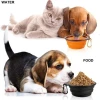 Silicone TPE collapsible pet bowl  Manufacture customize logo portable foldable dog bowl food water feeding