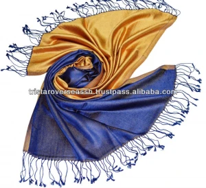 100% Silk Reversible Weave Scarf / Silk scarf for womens stylish scarf