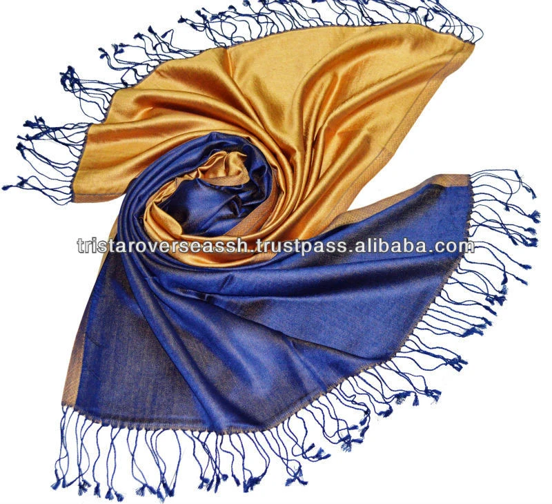 100% Silk Reversible Weave Scarf / Silk scarf for womens stylish scarf