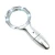 Import silver painting 6 led plastic magnifying glass from China