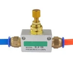 Silver Tone One-Way Restrictive Pneumatic Air Flow Speed Control Valve KLA thread 1/8 1/4 3/8 1/2 inch BSP Throttle valve