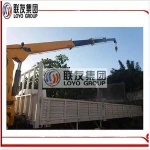 Sinotruk HOWO left hand drive 6x4 12 ton knuckle boom truck mounted crane