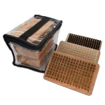 Ski Wax Brush Kit Snowboard, Set Three, Nylon HorseHair Brass