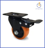 small plastic 1.5"/2"/2/5" orange furniture caster wheel