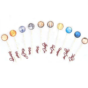 Solar System Planet Hairpins Planet Space Bobby Pin Moon Jupiter Earth Galaxy Space  Hairpins