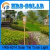 Solar Tiki Torches Lighting 1 Pack Bamboo Flickering Outdoor Lighting Adjustable