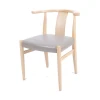 Solid European Beech X Cross Back Ash Armrest Living Room Furniture Sets Antique Accent Wood Chair