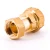 Import Spain  market Female Threaded Straight Coupler Coupling compression brass forging PE Pipe Fitting  water meter connector from China