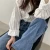 Import Spring Korean Women High Waist Wash Wide Leg Pants Retro Casual Custom Wholesale Pant Jeans from China