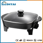 Square electric health skillet cast iron electric skillet
