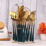 Stainless Steel Flatware Set Cutlery Set Gold Spoon Knife Fork Set for Dining Table for Kitchen Use Table ware