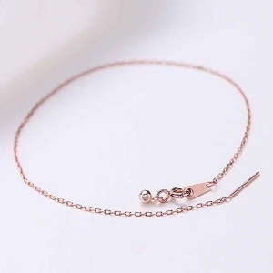Stainless Steel Gold Plated Blank Universal Chain Bracelets Ball Adjustable Link Chain Bracelets With Needle Jewelry Accessories