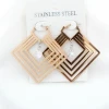 Stainless steel jewelry Bisuteria Aretes hoop earringsrose gold earrings fashion jewelry