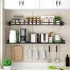 Stainless Steel Kitchen Rack Wall mounted Hanging Storage Rack Kitchen Plate Rack