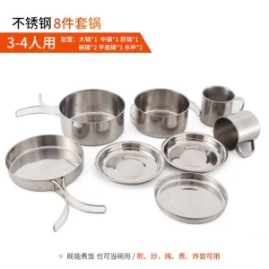 Stainless Steel Pot Home Kitchen Stainless Steel Pot Cookware Set Cooking Steamer Pot With Glass Lid