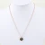 Import Stainless Steel Rose Gold Classic Women Necklace Engraved Roman Numeral Number Two Rings Double Ring Necklace from China