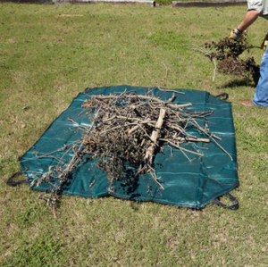 Strong Yard Waste Tarp With 4 Corner Handles for Leaves Gathering