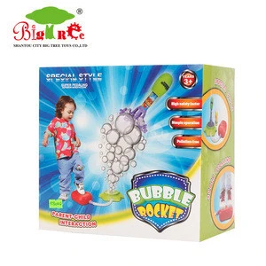 Summer kids rocket soap bubble toy with stampede
