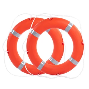 Swimming Ring Orange Inflatable Life Buoy