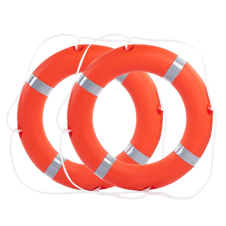 Swimming Ring Orange Inflatable Life Buoy