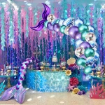 Table skirt for Mermaid party decoration