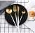 Import Tableware dishware dinnerware Luxury stainless steel knife fork spoon gold wedding Flatware gold Cutlery Set from China