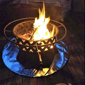 Three Layers Fire Pit Pad Grill Mat Deck Protector - Prevent Your Deck Patio &amp; Lawn from Damaged by High Temperature - 24 Inches