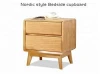 Top Quality Scandinaivan Modern Bedside  Wooden Table Nightstands 2-Drawers