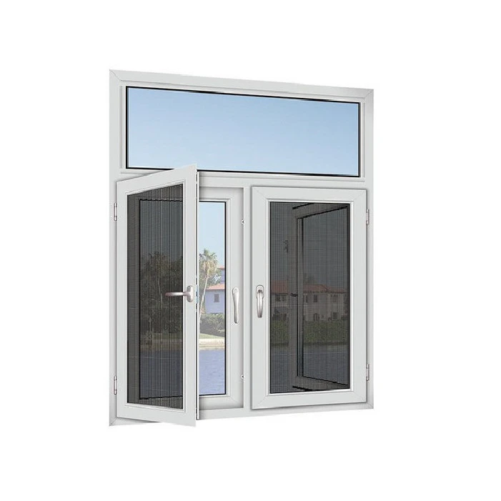 Topwindow Cold And Hot Insulated Double Hinged Windows Double Glass Black Vinyl Aluminum Windows Casement Window