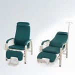 Transfusion Chair Hospital Clinical Infusion Chair Iron Metal PVC Frame Medical Inside Furniture Cushion Material