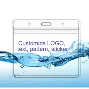 Transparent Card Protector 4 x 3 Plastic Vaccination Card Case Clear Record Card PVC Soft Film Holder Name Tag Badge Holder
