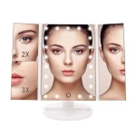 Tri-fold Makeup Mirror with Light  Led Folding Mirror