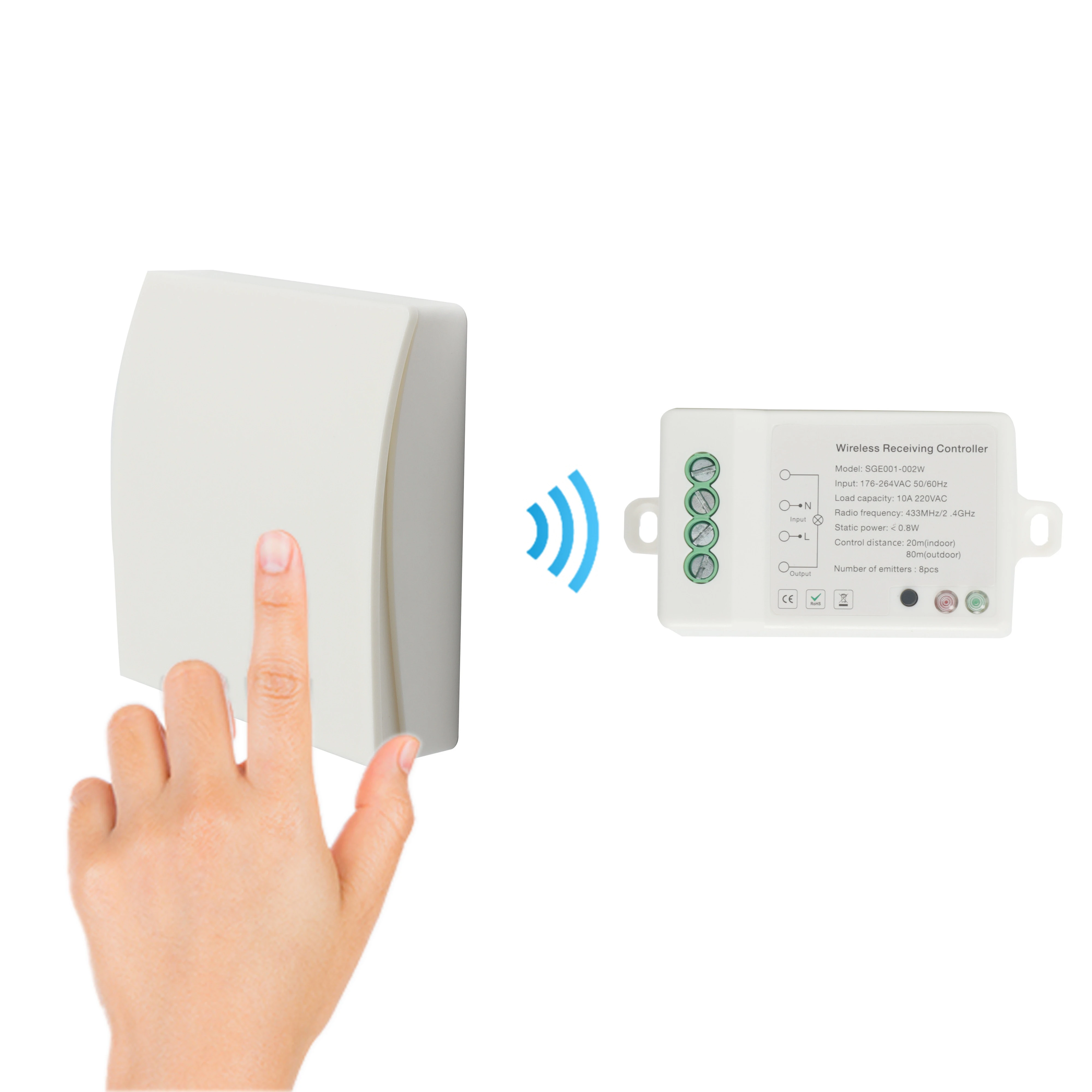 Tuya Wifi Smart Life Mini Module Dimmer Lamp Light Switch Set Touch Wall Wireless Kinetic Remote Control Switches