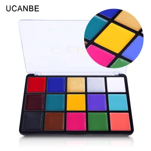 UCANBE Halloween Makeup Oil Base Face Body Painting Safe Kids Tattoo Painting Art Fancy Dress Party Festival Cosmetics Palette
