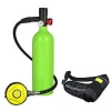 Underwater sports equipment 1 liter scuba diving tank green yellow black