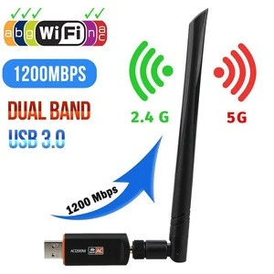 USB 3.0 Wifi 2.4G 5G Wireless 1200Mbps Lan Ethernet Adapter Network Card  Dongle range Wifi Receiver for desktop PC laptop