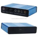USB 5.1 and 7.1Channel External Optical Audio Fiber Sound Card Box S/PDIF for Laptop PC