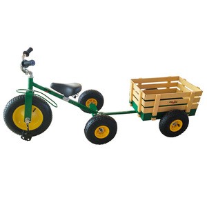 utility kids tricycle with wood trailer child cycle kids bike bicycle other toy vehicle tools