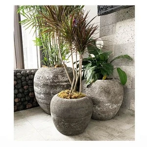Vintage Home Garden Concrete Plant Flower Large Stone Pot