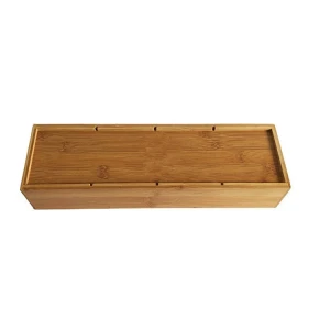 Vintage natural bamboo four sectioned tray window planter garden box
